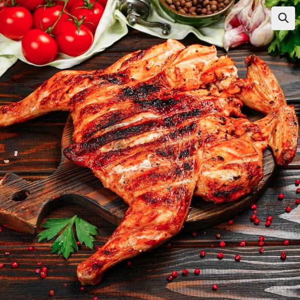 Курица на углях